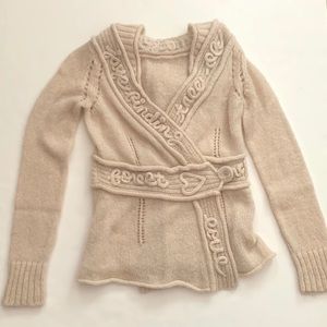 Anthropologie “sleeping on snow” Wrap Sweater